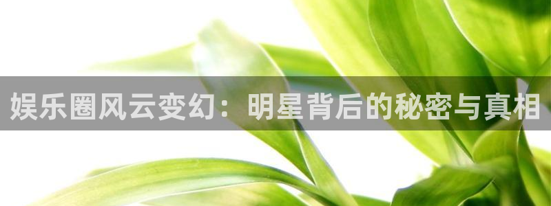 新城平台app官网下载：娱乐圈风云变幻：明星背后的秘密与真相